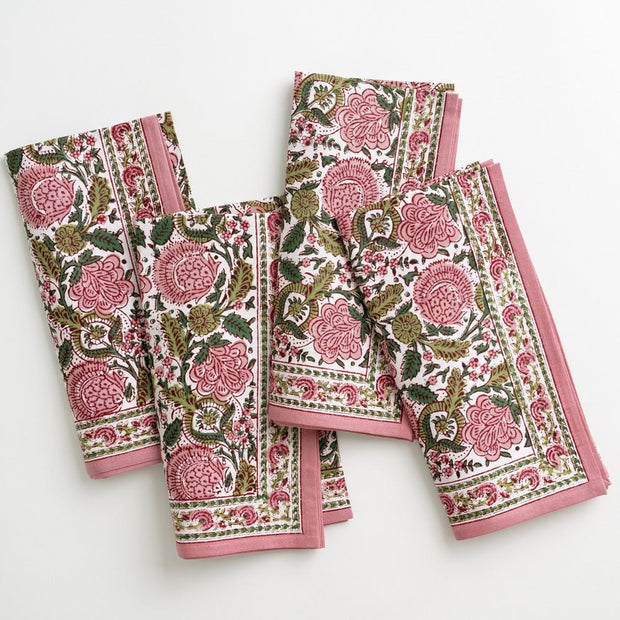 Napkin Bohemian Floral Moss/Mauve