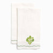 Pomegranate Trio Green Linen Tea Towel Set/2 - Maaribu