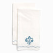 Pomegranate Trio Teal Linen Tea Towel Set/2 - Maaribu