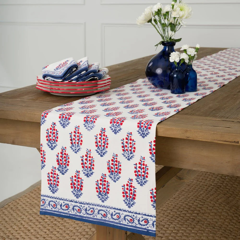 Table Runner Sagar Red & Blue