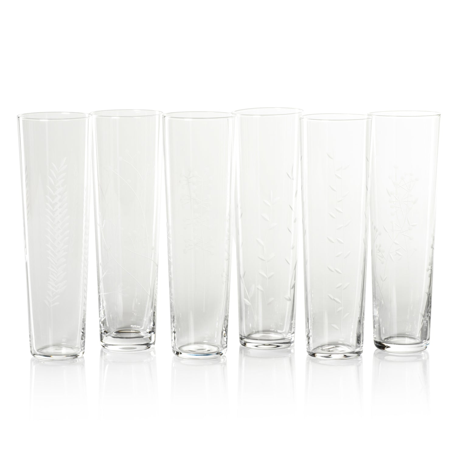 Flora Etched Champagne Flute