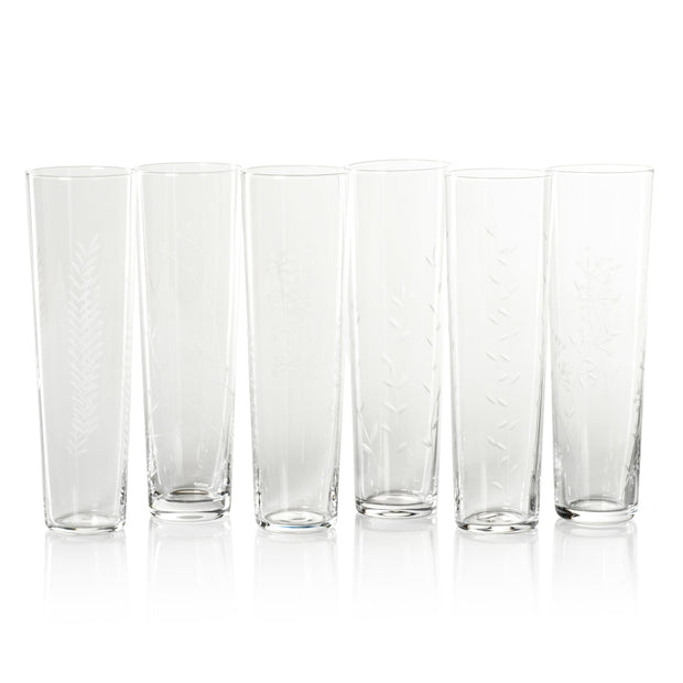 Flora Etched Champagne Flute
