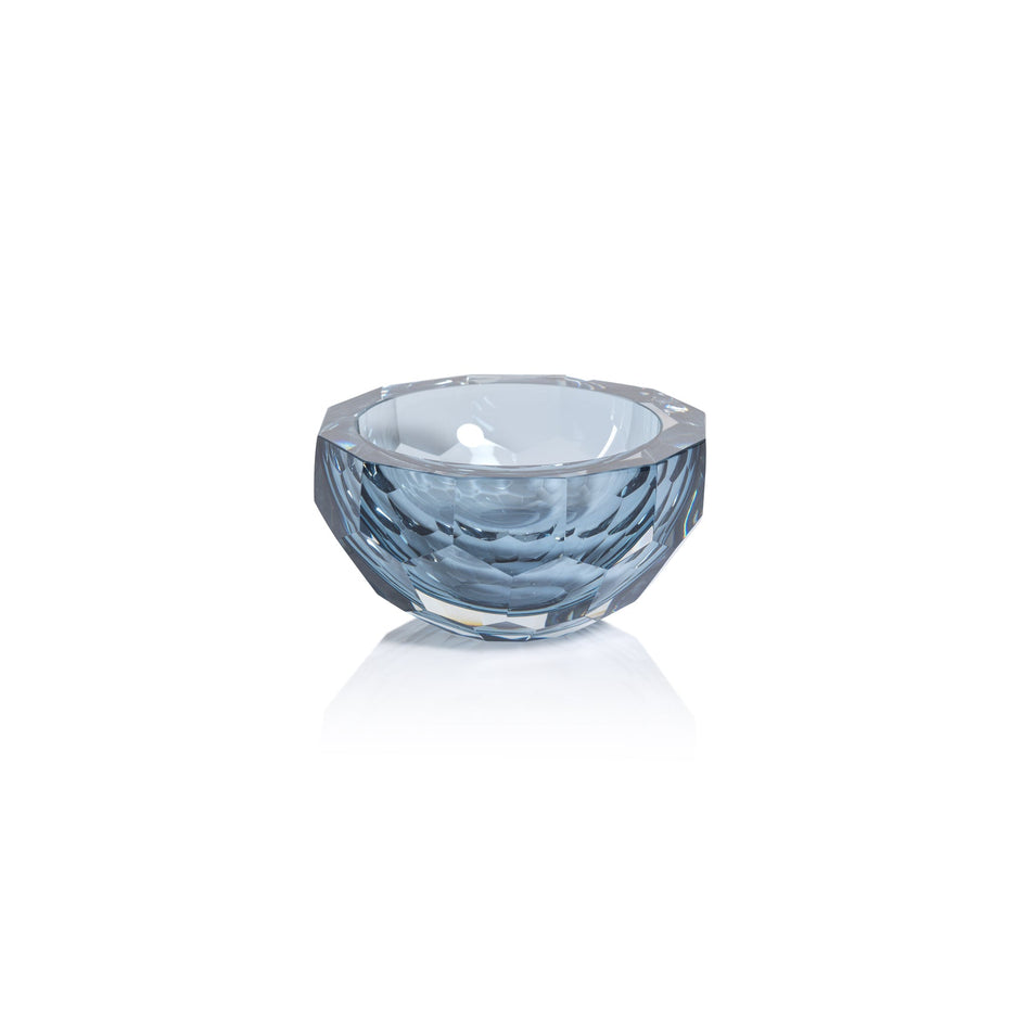 Vallées Cut Glass Bowl - Sky Blue - Maaribu