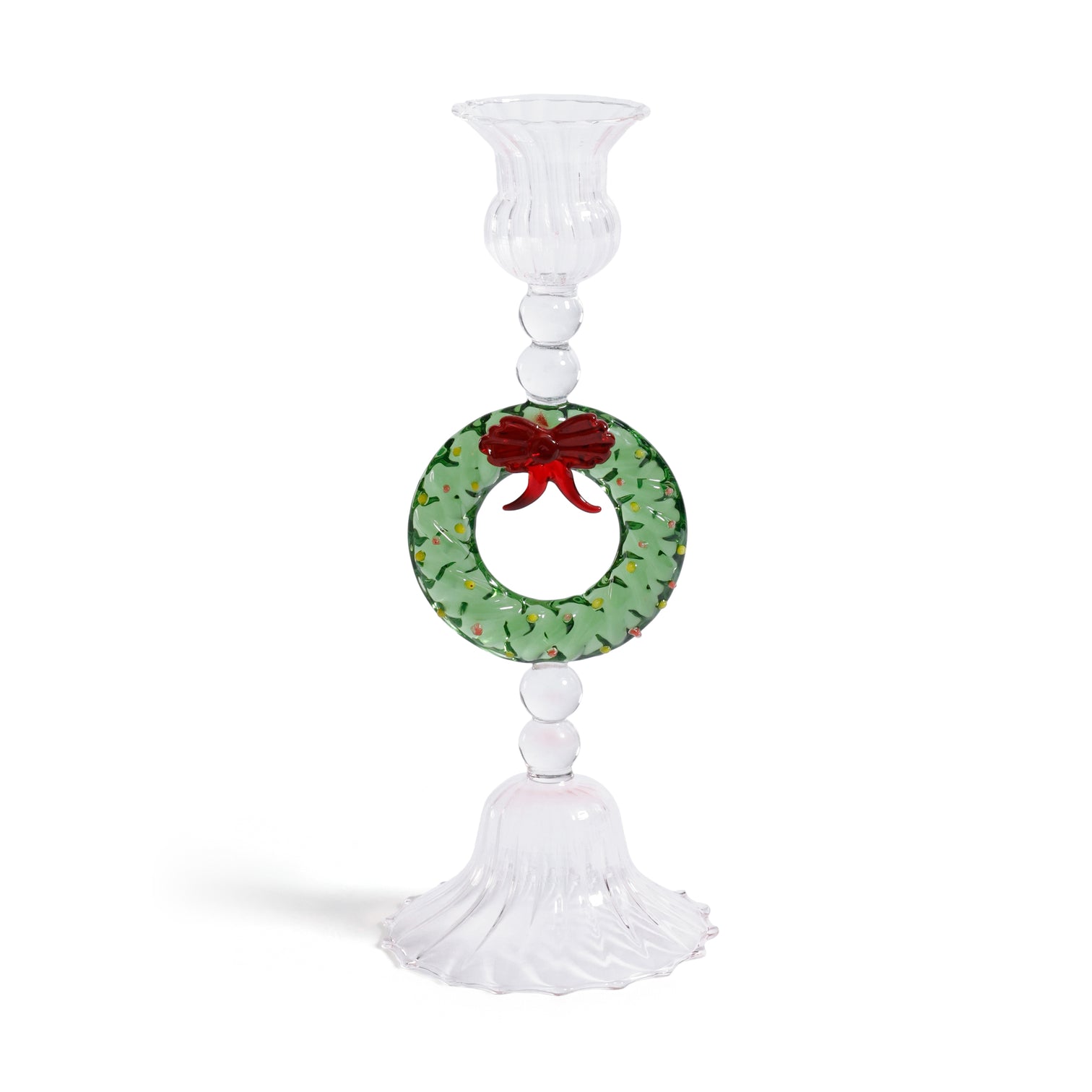 Holiday Wreath Taper Holder