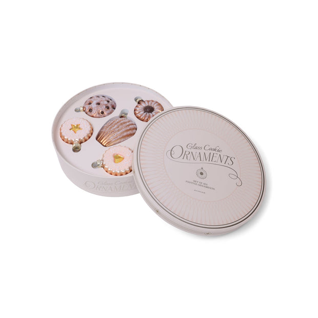 Glass Ornament Cookie Set/6 in Gift Box