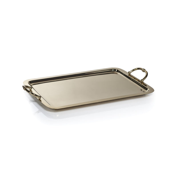 Manetta Polished Brass Tray - Maaribu