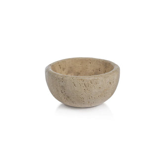 Beige Travertine Bowl Medium - Maaribu
