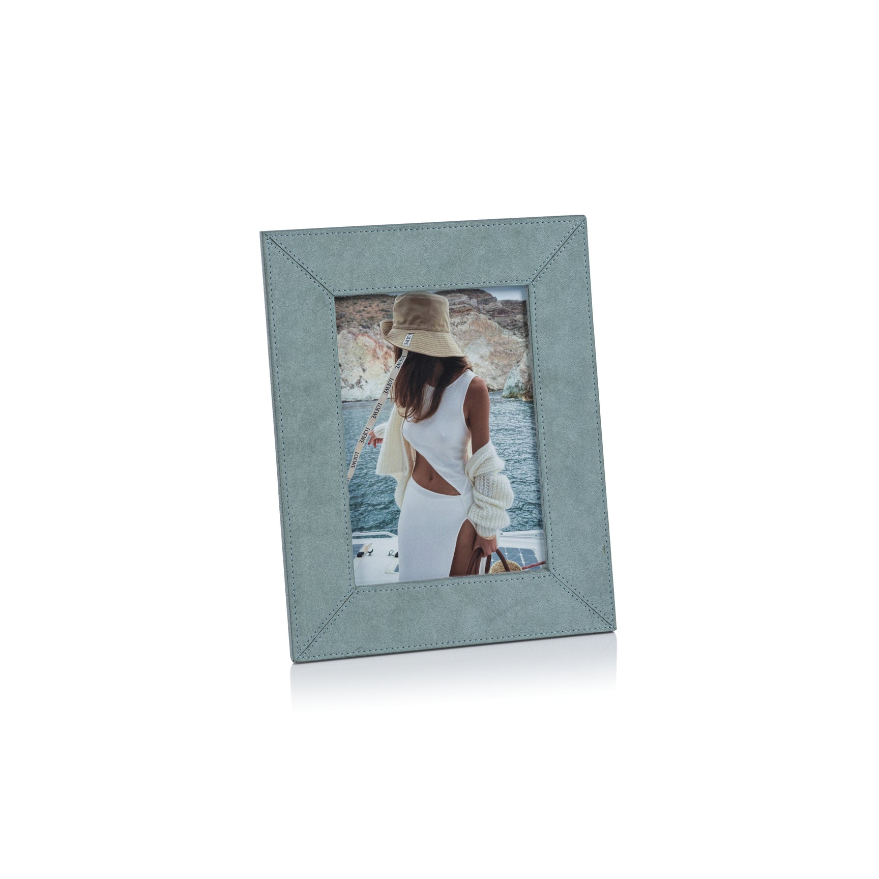 Light Blue Suede Frame