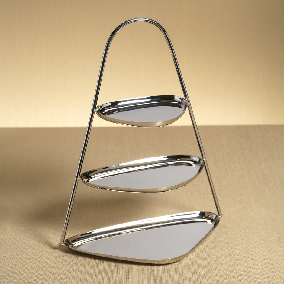 Epicurean 3-Tier Appetizer Stand Polished Nickel