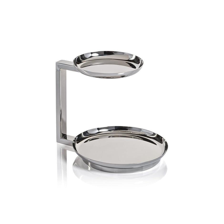 Epicurean 2-Tier Stand Polished Nickel