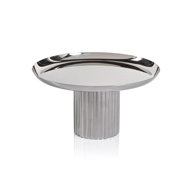 Polished Nickel Footed Cake Stand