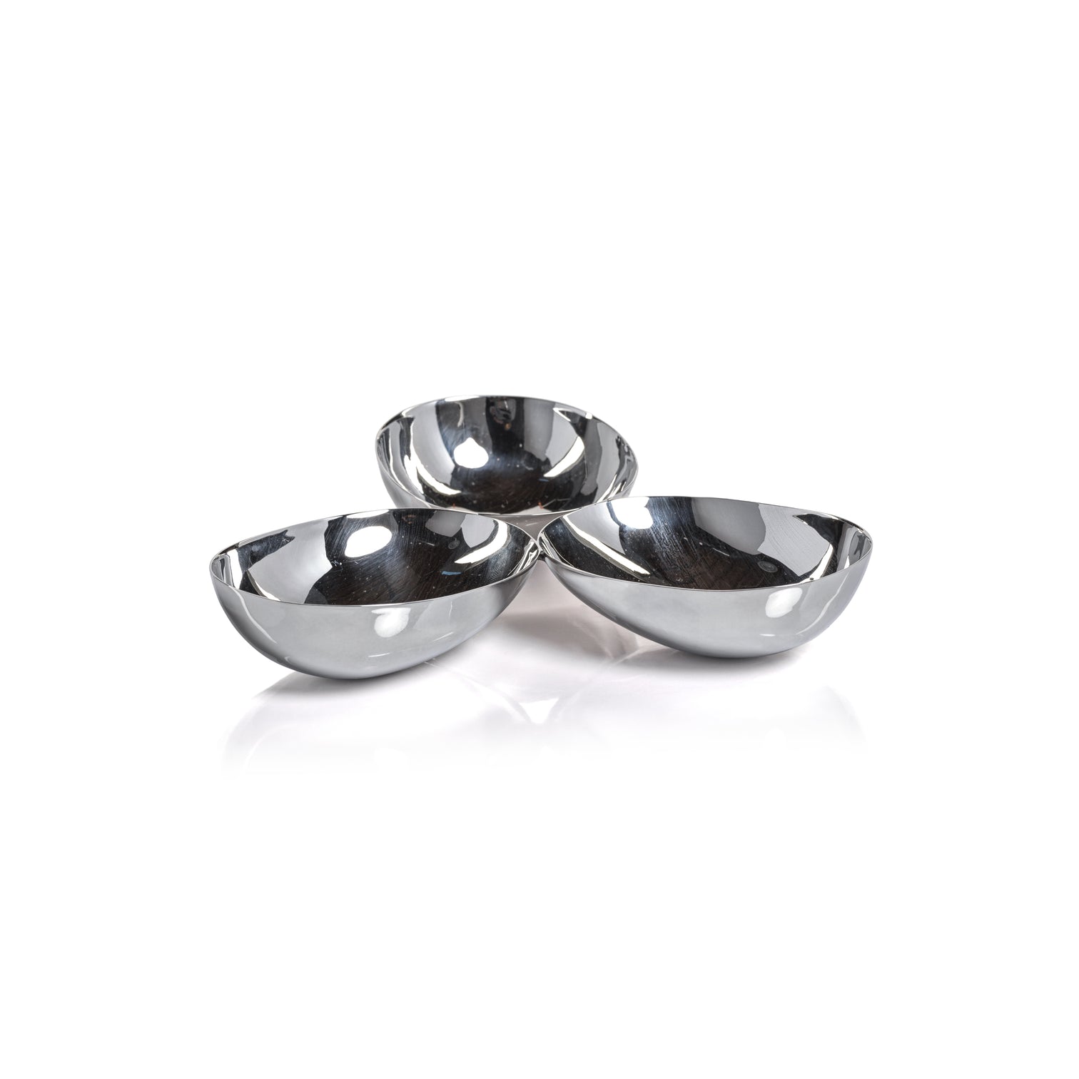 Triple Condiment Bowl Polished Nickel