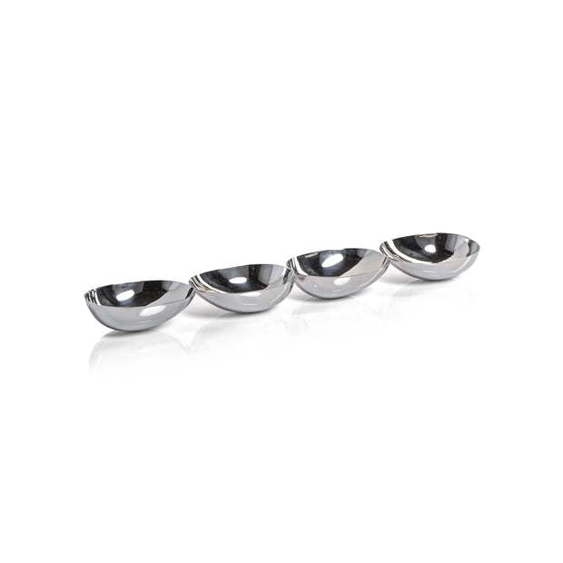 Four Part Condiment Bowl Polished Nickel
