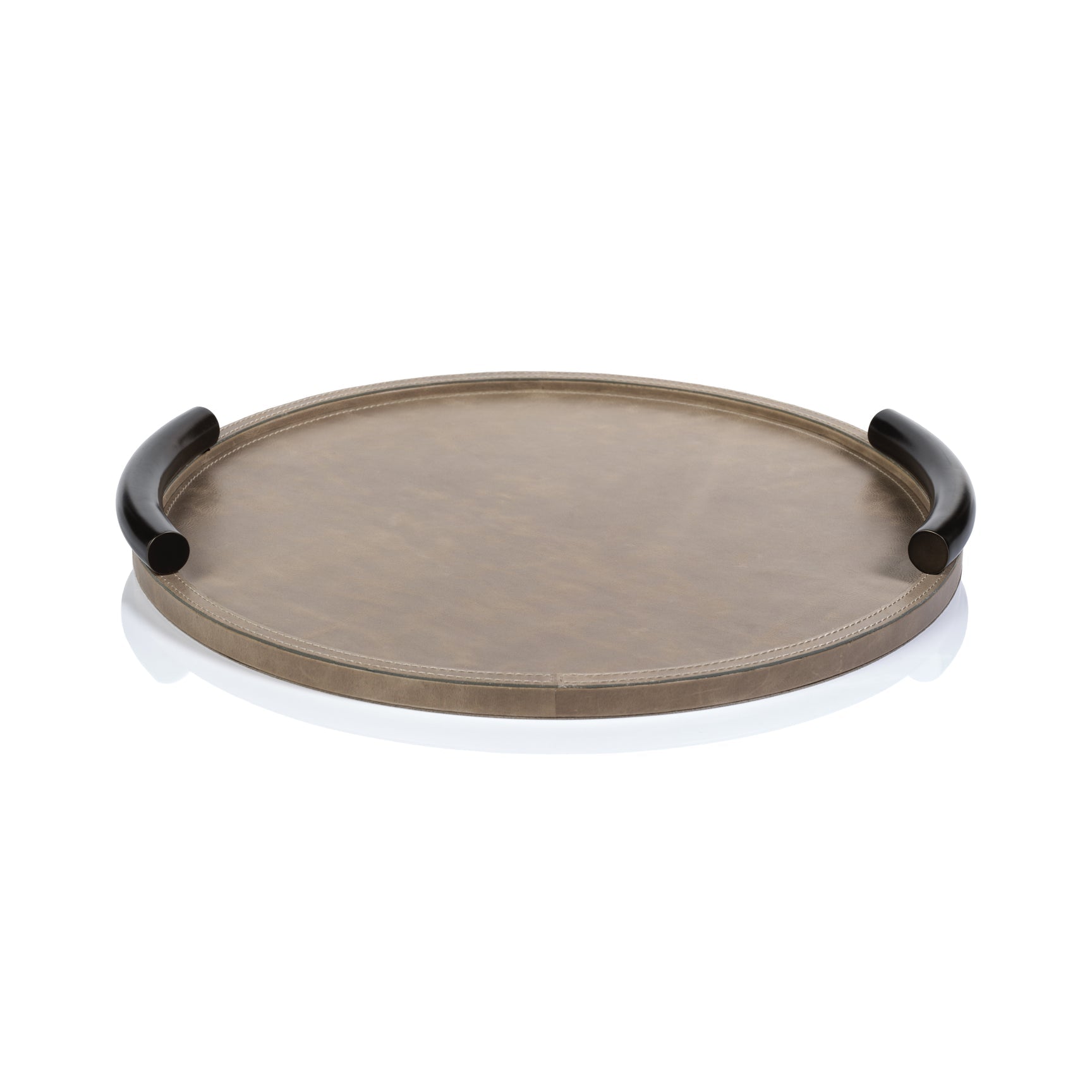 Bellecote Mink Leather Tray Round