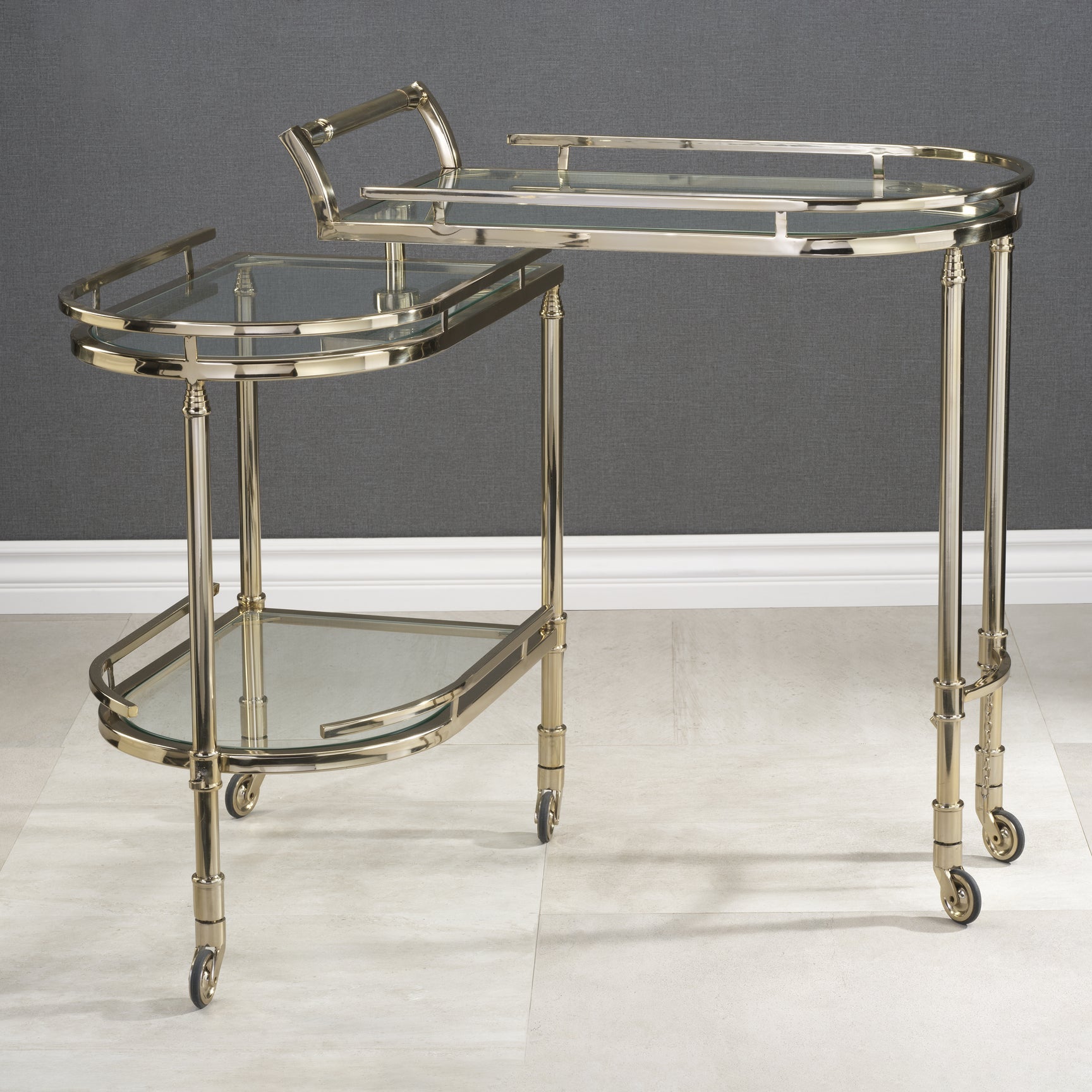 Gold Finish Bar Cart