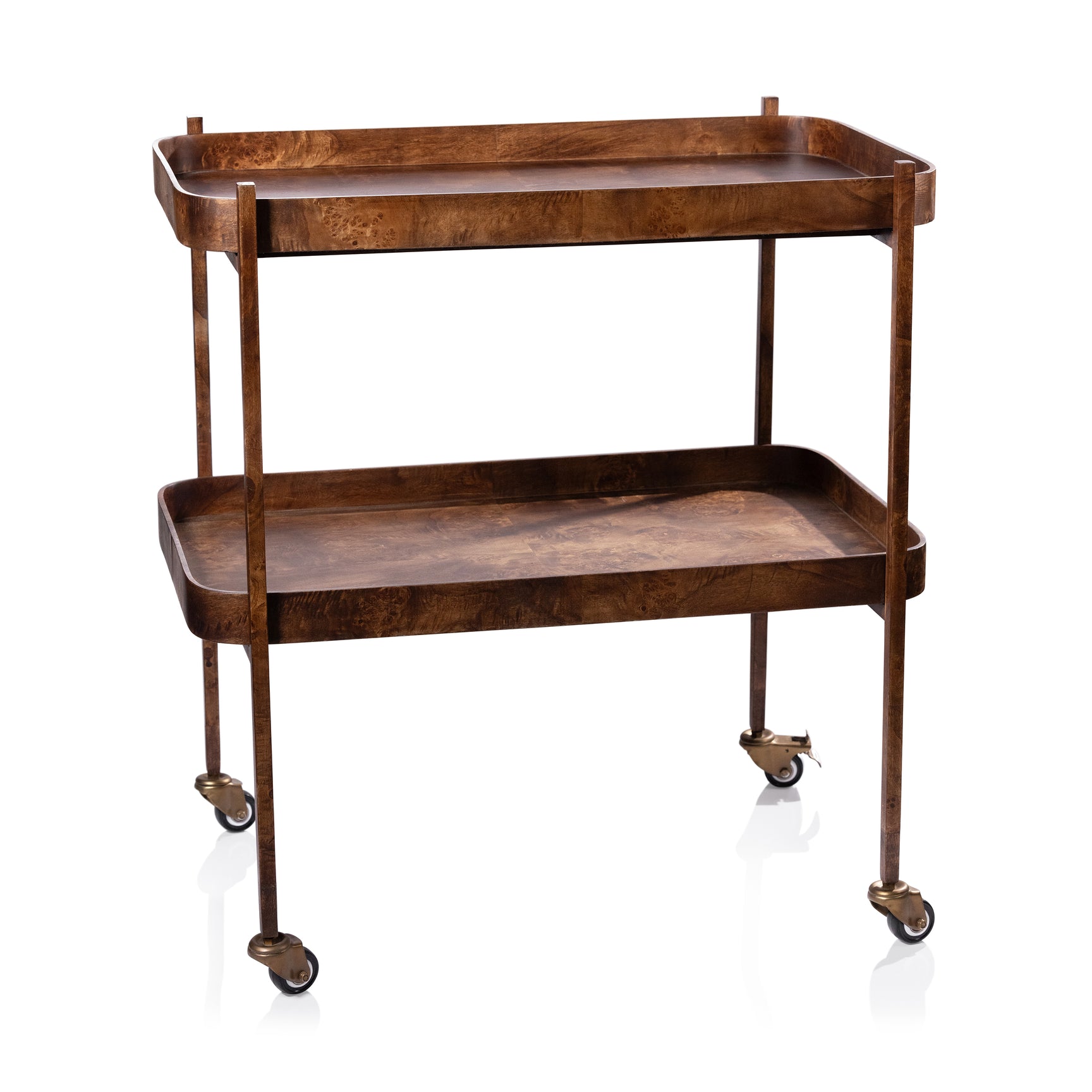Beneteau Bar Cart Burl Veneer - Maaribu