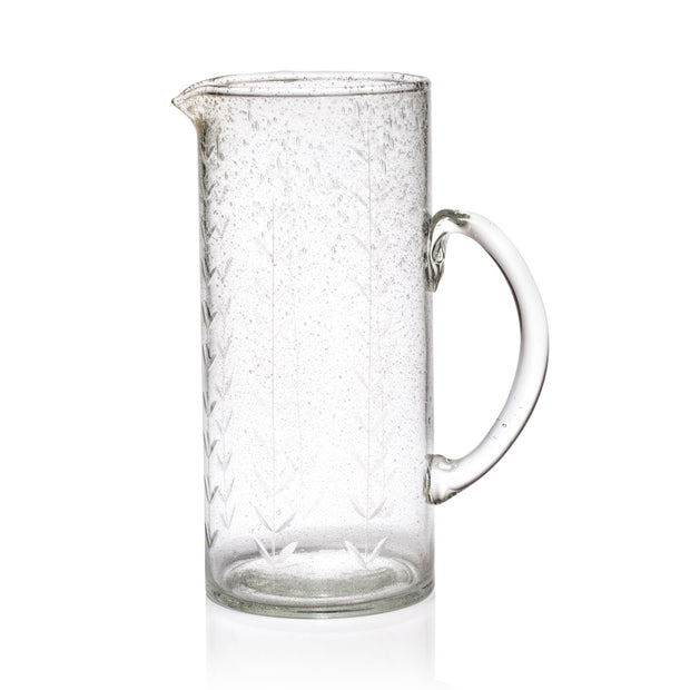 Etched Glass Pitcher - Maaribu