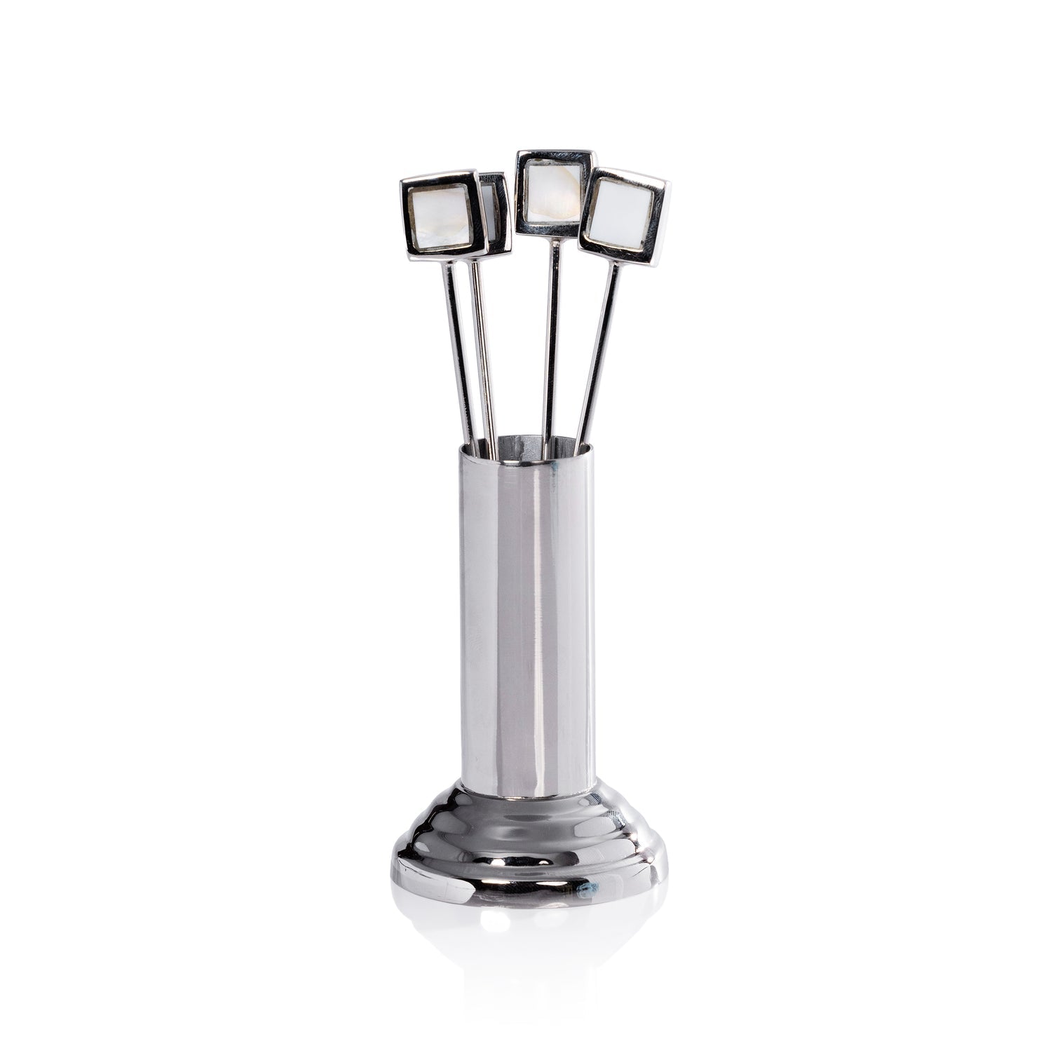 Spiga Cocktail Picks w/ Stand Silver