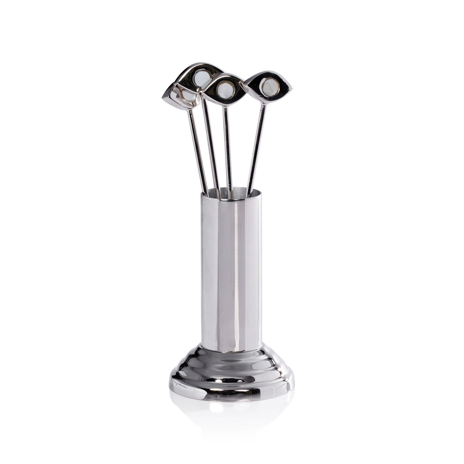 Evil Eye Cocktail Picks w/ Stand Silver