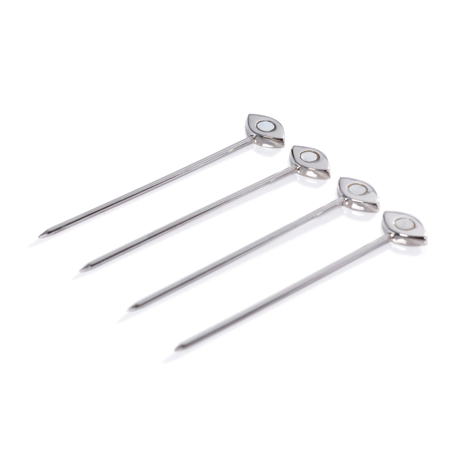 Evil Eye Cocktail Picks Silver