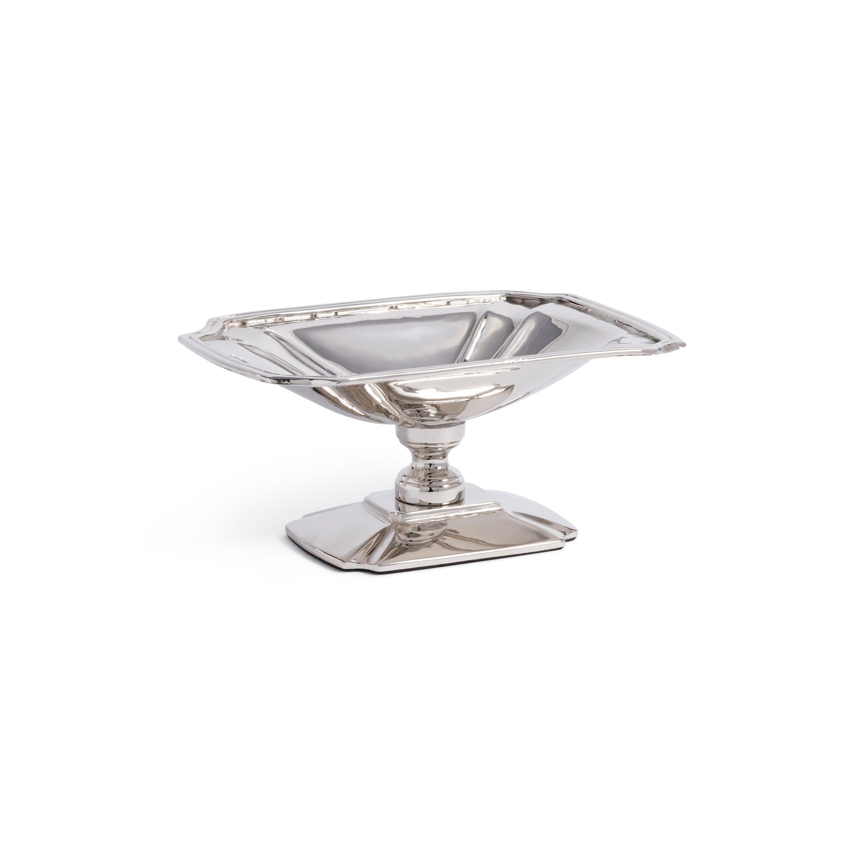 Antique Footed Dish Polished Nickel - Maaribu