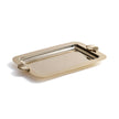 Cap Ferrat Shell Handle Polished Brass Tray - Maaribu