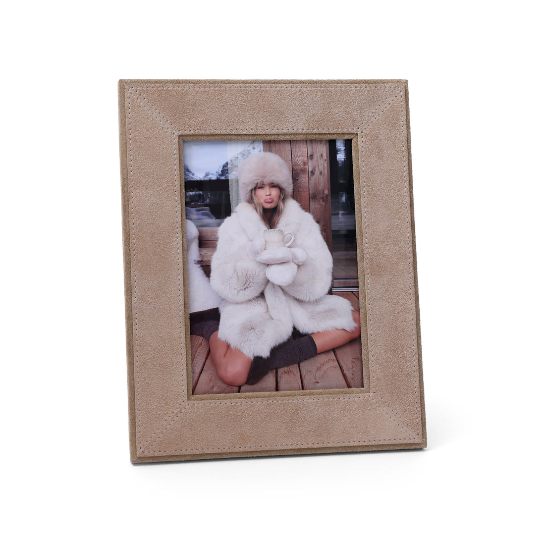 Saint-Gervais Camel Suede Photo Frame