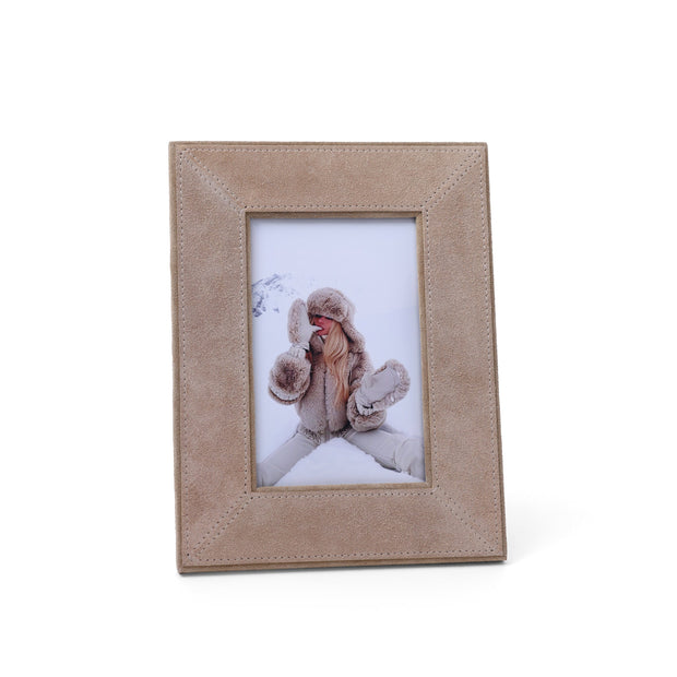 Saint-Gervais Camel Suede Photo Frame
