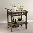 Dark Rattan Bar Cart - Maaribu