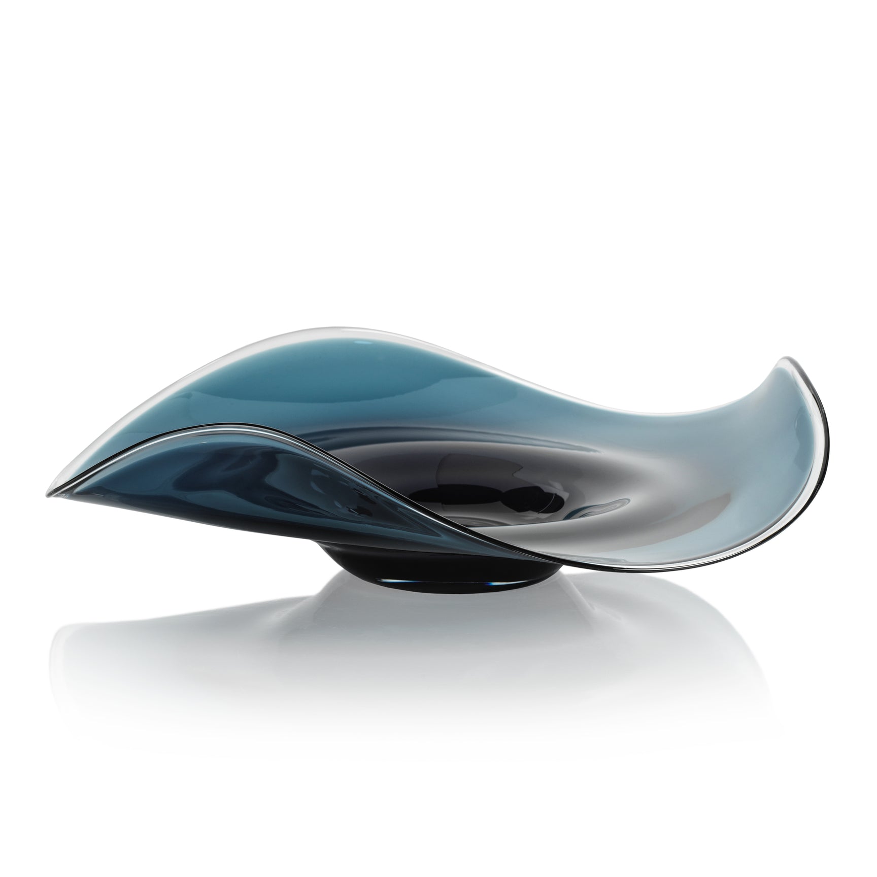 Tropezana Wave Glass Bowl Blue - Maaribu