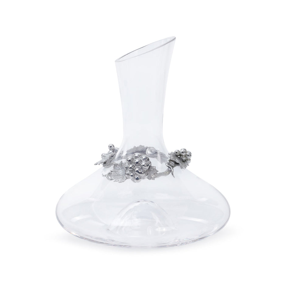 St. Anton Glass Wine Decanter w/Pewter Grapevine