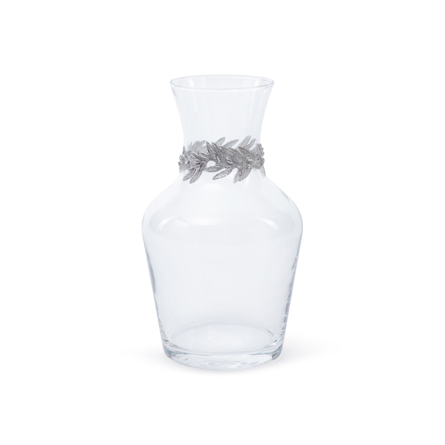 St. Anton All-Purpose Glass Bottle with Pewter Leaf Trim
