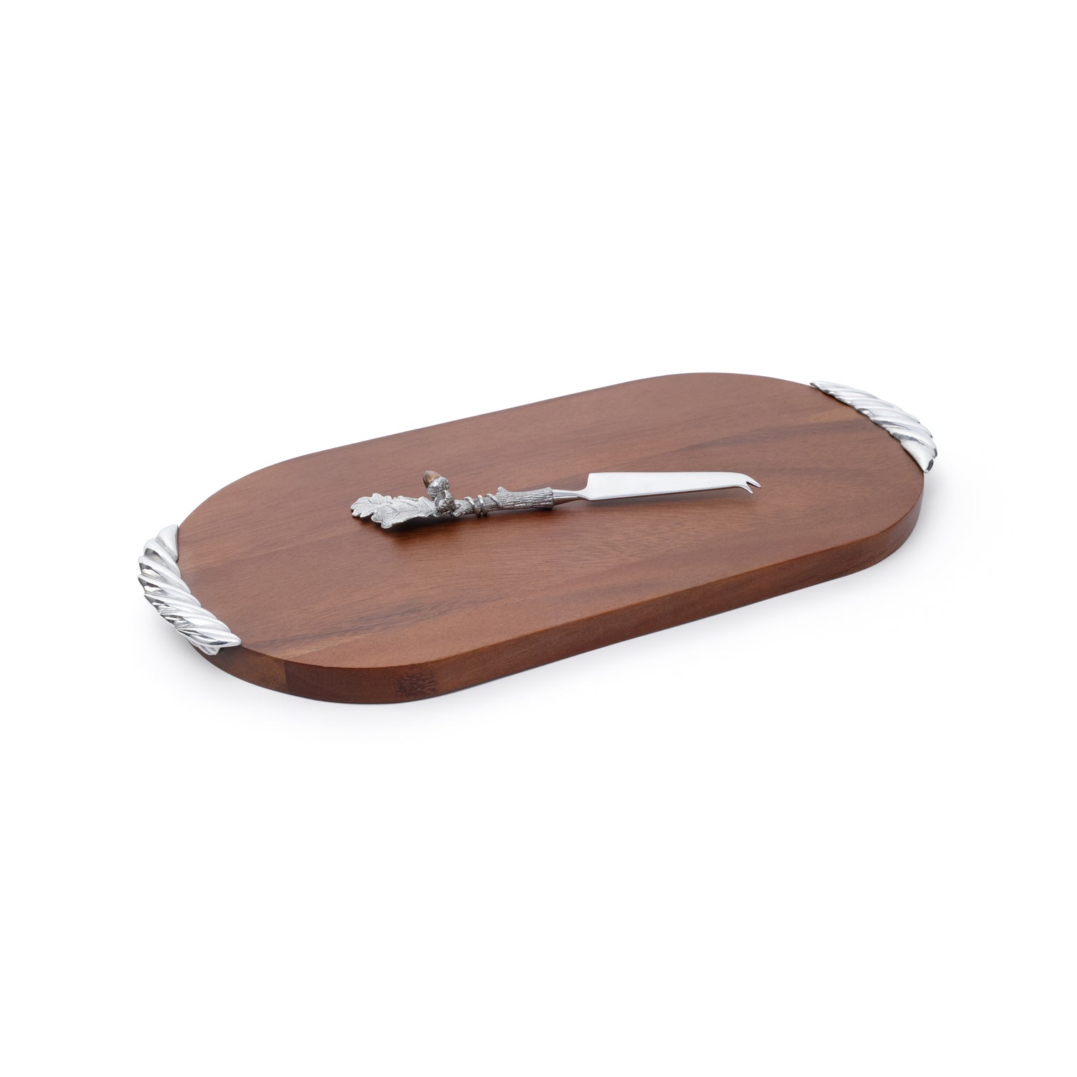St. Anton Wood Cheese and Charcuterie Board w/ Pewter Cheese Knife