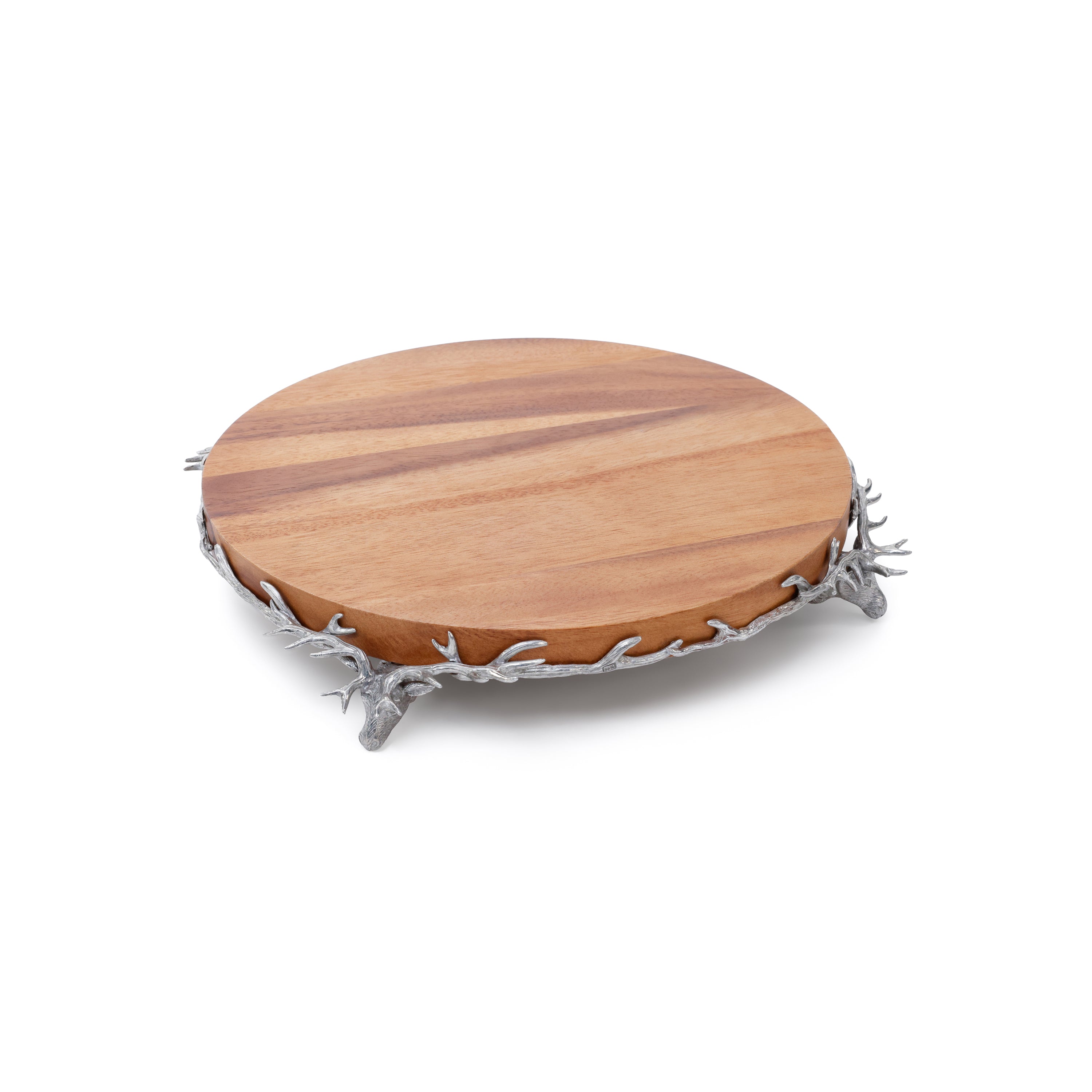 St. Anton cheese and charcuterie board on pewter stag base