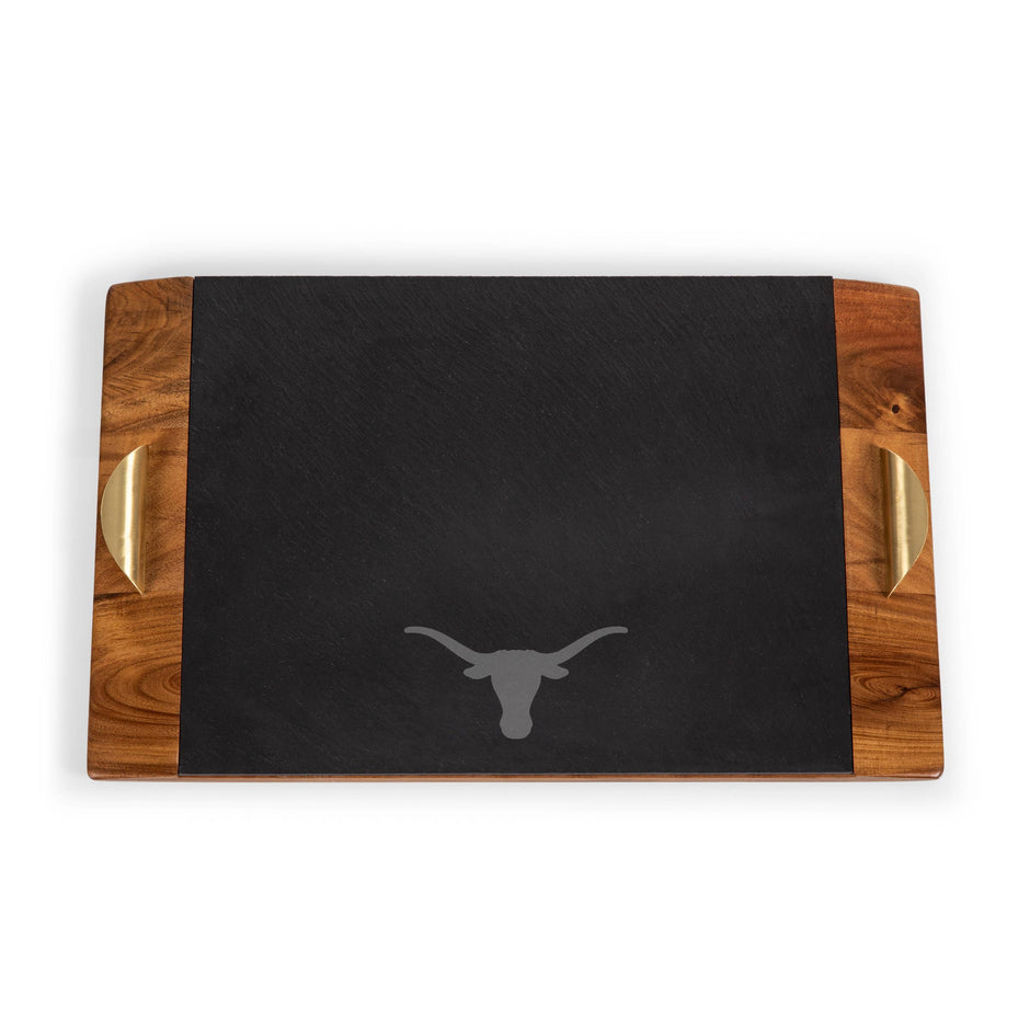 Texas Longhorns Acacia and Slate Serving Tray
