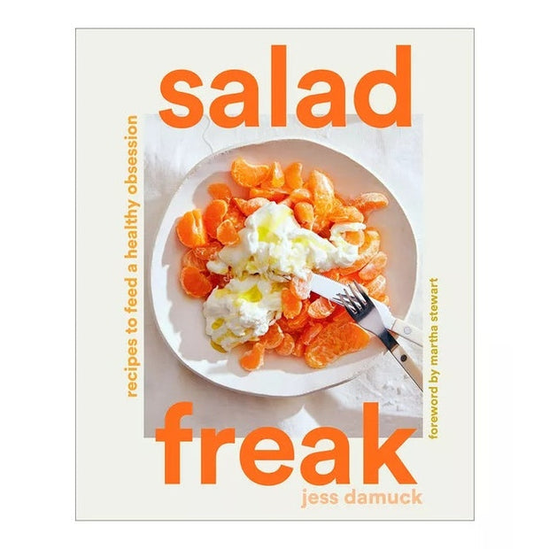 Salad Freak cookbook by Abrams featuring vibrant salad images on the cover.