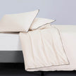 Adelene Kinfolk porcelain duvet cover in king size with a soft, patterned fabric designed for a cozy bedroom setting.
