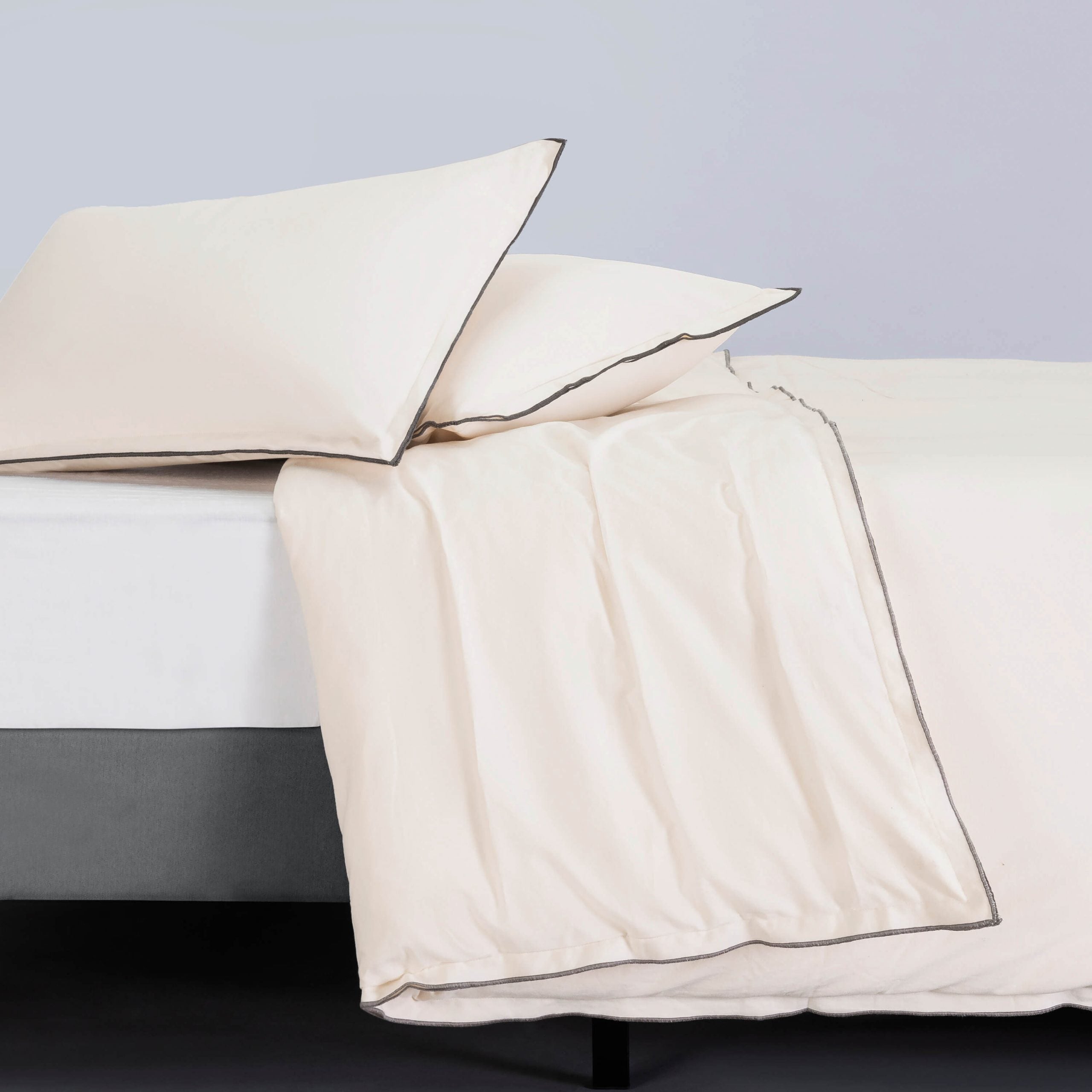 Adelene Kinfolk porcelain duvet cover in king size with a soft, patterned fabric designed for a cozy bedroom setting.