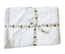 Adelene Kinfolk Queen duvet cover in bleached off-white fabric with subtle woven texture for a cozy, modern bedroom look.