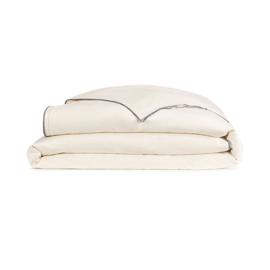 Adelene Kinfolk Queen duvet cover in porcelain with a soft, textured fabric and subtle pattern for a stylish bedroom look.