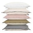 Set of two Adelene Kinfolk Euro shams in bleached white fabric, soft and textured bedding accents for bedroom decor.