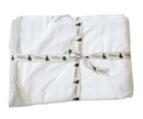 Set of two Adelene Kinfolk Euro shams with bleached linen fabric, featuring a soft, natural texture for elegant bedroom decor.