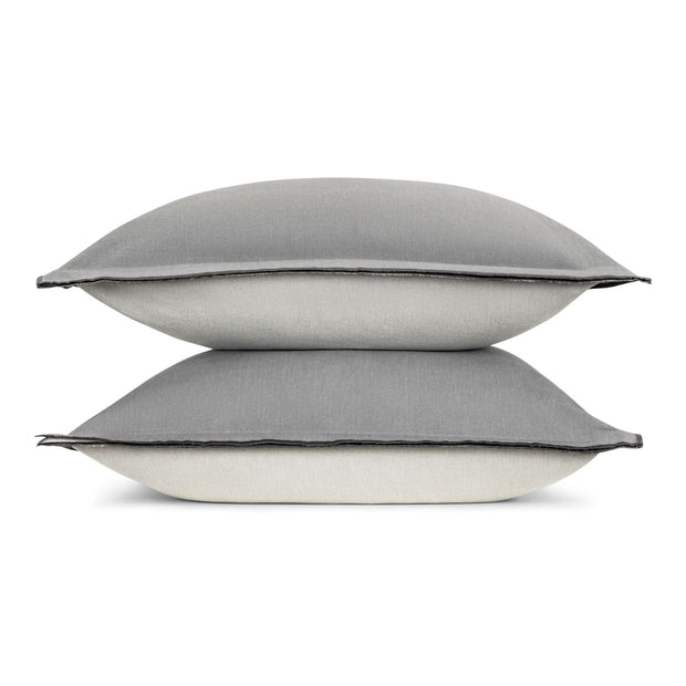 Set of two Adelene Sterling Kinfolk Euro shams with clean, modern design and soft fabric in neutral tones.