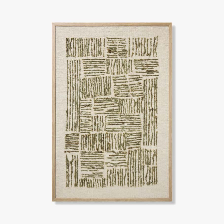 Amber Lewis x Loloi Framed Textile Art Idyllwild 3'4" x 5' - Maaribu