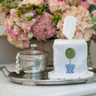 Arte Italica and Crown Linen Designs Roma Mirror Tray with Handles, elegant serveware for serving and display.