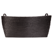 Honey brown rattan everything basket with hoop handles by Artifacts Trading Company for versatile storage and organization.