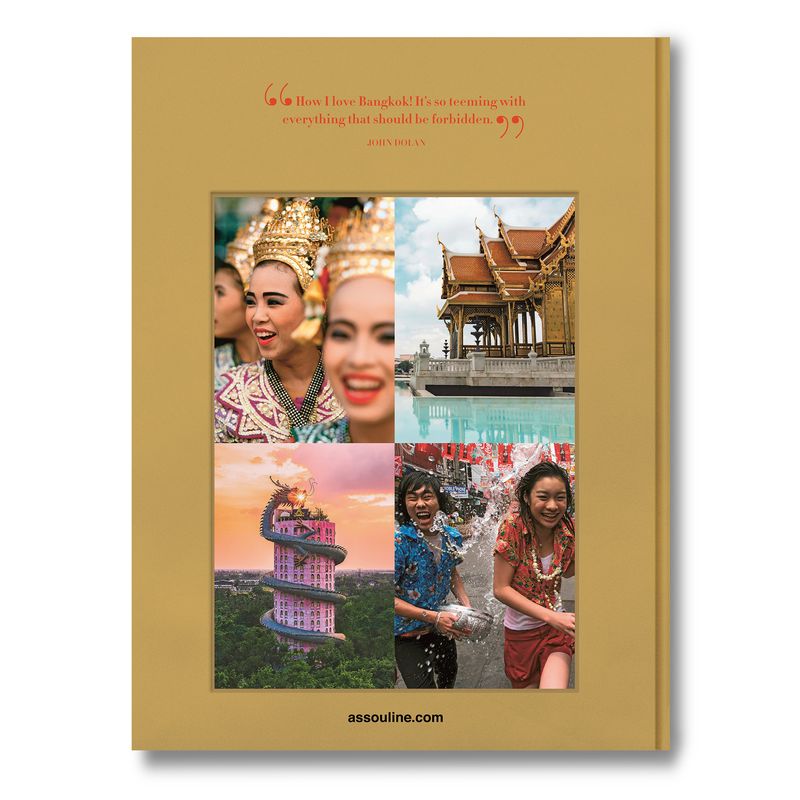 Assouline Bangkok Spirit decor book with vibrant cover showcasing Bangkok cityscape and cultural elements.