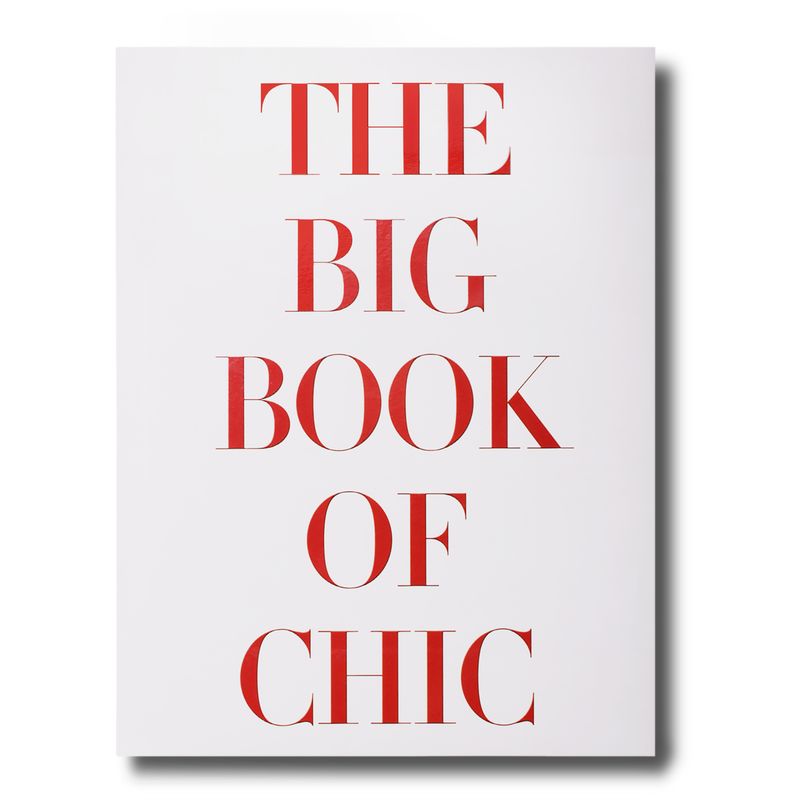 Assouline Big Book of Chic decor book featuring stylish interior design and fashion photography on the cover.