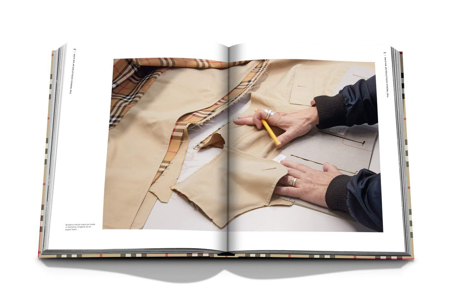 Assouline Burberry decor book with luxurious cover design, showcasing fashion-inspired interior decor and branding.