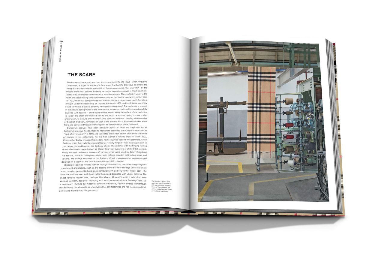 Assouline Burberry decor book featuring stylish interior design and fashion-inspired visuals in a luxurious hardcover.